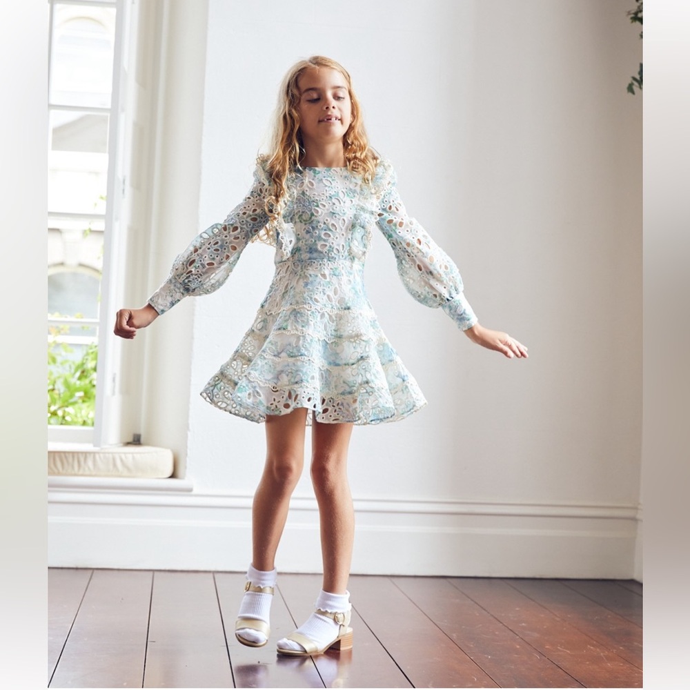 Bardot Junior Miley Watercolor Floral print Broderie Dress NWT size 16